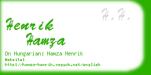 henrik hamza business card